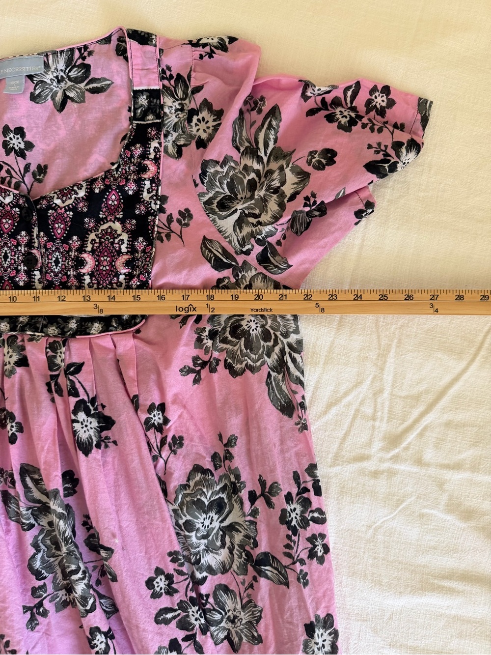 Only Necessities 100% cotton Peony Petal Mixed Print Maxi Dress - Picture 8 of 9